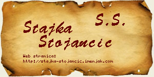 Stajka Stojančić vizit kartica